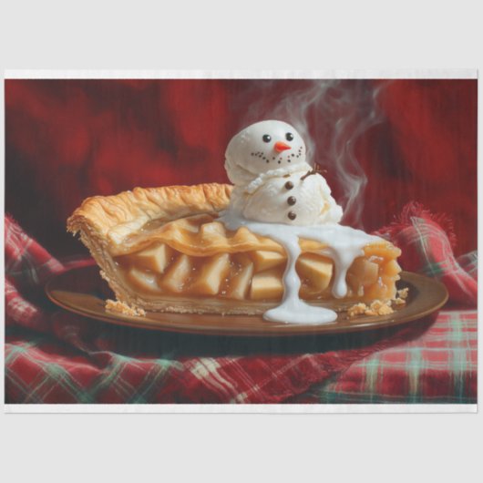 ヴィンテージユニーククリスマスアップルパイの切り離し 薄葉紙 (正面)