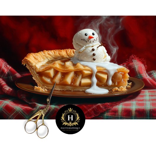 ヴィンテージユニーククリスマスアップルパイの切り離し 薄葉紙