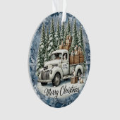 ヴィンテージユニーククリスマスシーナリー紙プレート オーナメント (正面)