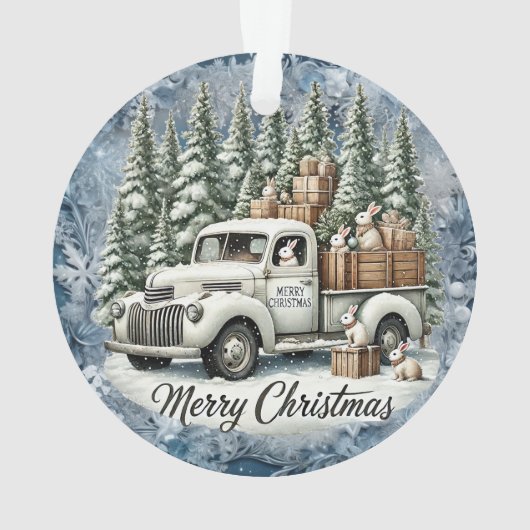 ヴィンテージユニーククリスマスシーナリー紙プレート オーナメント (裏面)