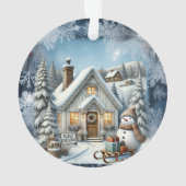 ヴィンテージユニーククリスマスシーナリー紙プレート オーナメント (裏面)