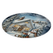 ヴィンテージユニーククリスマスシーナリー紙プレート カッティングボード (角)