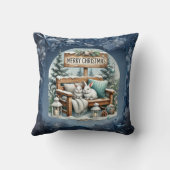 ヴィンテージユニーククリスマスシーナリー紙プレート クッション (裏面)