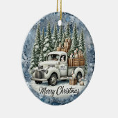 ヴィンテージユニーククリスマスシーナリー紙プレート セラミックオーナメント (右)