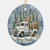 ヴィンテージユニーククリスマスシーナリー紙プレート セラミックオーナメント (左)