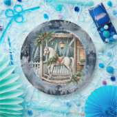 ヴィンテージユニーククリスマスシーナリー紙プレート ペーパープレート (パーティー)