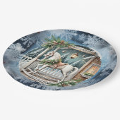 ヴィンテージユニーククリスマスシーナリー紙プレート ペーパープレート (アングル)