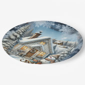 ヴィンテージユニーククリスマスシーナリー紙プレート ペーパープレート (アングル)