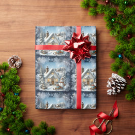 ヴィンテージユニーククリスマスシーナリー紙プレート ラッピングペーパー
