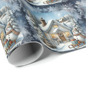 ヴィンテージユニーククリスマスシーナリー紙プレート ラッピングペーパー (ロールコーナー)