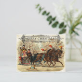 ヴィンテージユニーククリスマスポストカード:タイムレスなモティ ポストカード (スタンド正面)