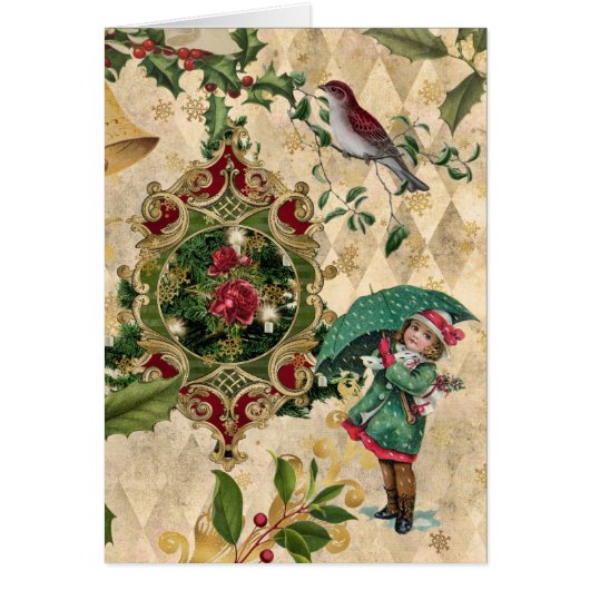 ヴィンテージユニークグリーティングカード (正面)