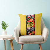 ヴィンテージユニークタイガー黒黄 クッション (椅子)