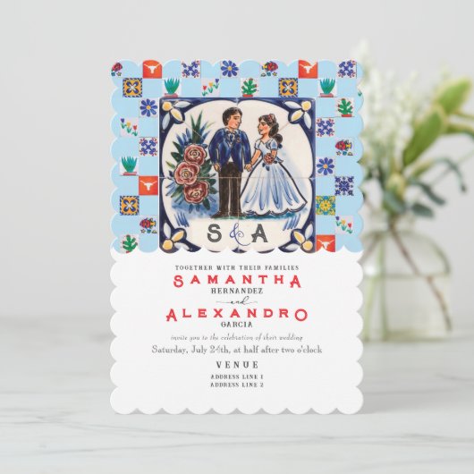 ヴィンテージユニークタラベラ・メキ結婚シコ 招待状 (スタンド正面)