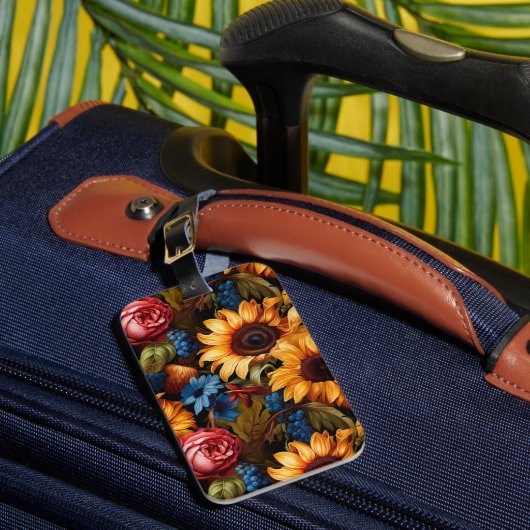 ヴィンテージユニークバロックスタイルフローラ ラゲッジタグ (正面インサイチュ1)