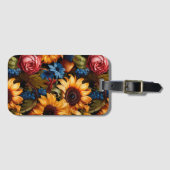 ヴィンテージユニークバロックスタイルフローラ ラゲッジタグ (正面横)