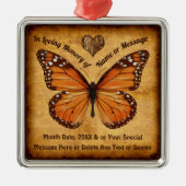 ヴィンテージユニークルック、蝶のメモリアルオーナメント メタルオーナメント (正面)