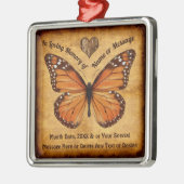 ヴィンテージユニークルック、蝶のメモリアルオーナメント メタルオーナメント (左)