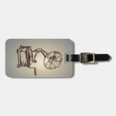 ヴィンテージユニークレコード。レトロスタイル蓄音機 ラゲッジタグ (正面横)