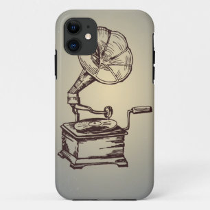 ヴィンテージユニークレコード。レトロスタイル蓄音機 iPhone 11 ケース