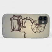 ヴィンテージユニークレコード。レトロスタイル蓄音機 Case-Mate iPhoneケース (裏面(横))