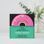 ヴィンテージユニークレトロビニル誕生日成人パーティー 招待状 (スタンド正面)