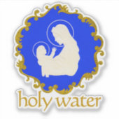 ヴィンテージユニークヴァージンマリアとイエスズスの聖水 シール (正面)