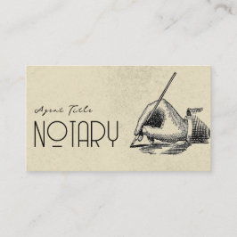 ヴィンテージユニーク公証人ライタロゴQRコード 名刺