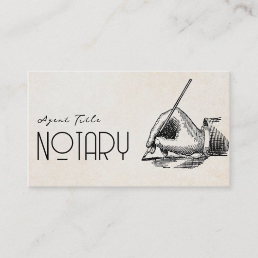 ヴィンテージユニーク公証人ライタロゴQRコード 名刺 (正面)