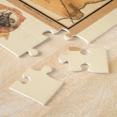 ヴィンテージユニーク復元されたカリフォルニアの地図, 1885 ジグソーパズル (側面)