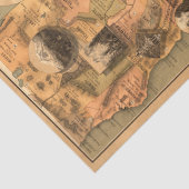 ヴィンテージユニーク復元カリフォルニアマップ、デコページ 薄葉紙 (詳細)