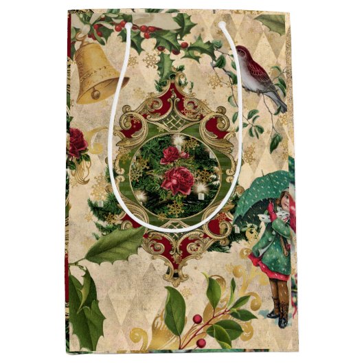 ヴィンテージユニーク抱き枕 ミディアムペーパーバッグ (正面)