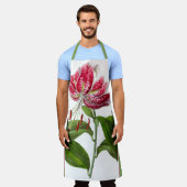 ヴィンテージユリの植物のエプロン エプロン (着用した状態)