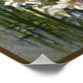 ヴィンテージユリの花とエンジェルビクトリアンー ポスター (角)