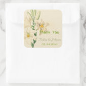 ヴィンテージユリ花結婚式の引き出物感謝していユー スクエアシール (バッグ)
