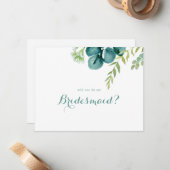 ヴィンテージユーカリプタス花嫁提案ノートカード ノートカード (正面/裏面インサイチュ)