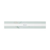 ヴィンテージユーカリ葉スウォーターカラーアート 招待状ベリーバンド (フラット)