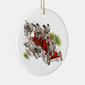 ヴィンテージユーモアかわいいダルマチアンパピードッグス消防車 セラミックオーナメント (右)