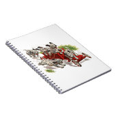 ヴィンテージユーモアかわいいダルマチアンパピードッグス消防車 ノートブック (右側)