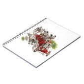 ヴィンテージユーモアかわいいダルマチアンパピードッグス消防車 ノートブック (左側)