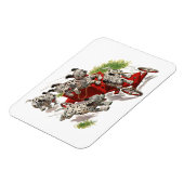 ヴィンテージユーモアかわいいダルマチアンパピードッグス消防車 マグネット (左側)