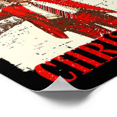 ヴィンテージユーモアのあるトランプ私はChriの家に行く ポスター (角)