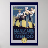 ヴィンテージユーモア男性的な男性 ポスター (正面)
