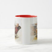 ヴィンテージユーモア、ロッキングチェア読の豚の本 マグカップ (中央)