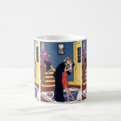 ヴィンテージユーモア、愛とロマンス、深夜キス コーヒーマグカップ (中央)