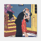 ヴィンテージユーモア、愛とロマンス、深夜キス マグネット (正面)