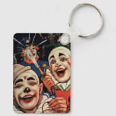 ヴィンテージユーモア、笑いサーカスピエロと警察 キーホルダー (裏面)