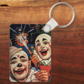 ヴィンテージユーモア、笑いサーカスピエロと警察 キーホルダー (裏面)