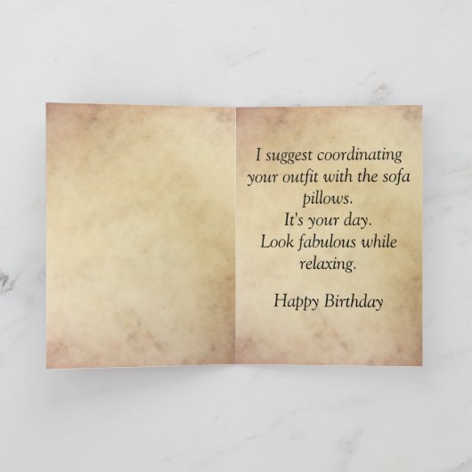 ヴィンテージユーリラックスモアと枕の組み合わせ カード (内部)