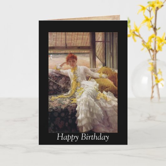 ヴィンテージユーリラックスモアと枕の組み合わせ カード (黄色い花)